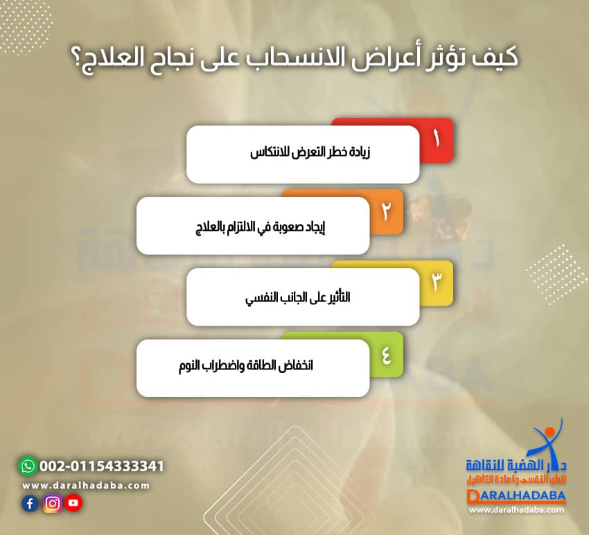 كيف تؤثر أعراض الانسحاب على نجاح العلاج؟